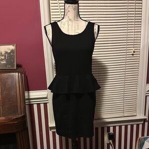 American Eagle Outfitters Black Peplum Mini Dress